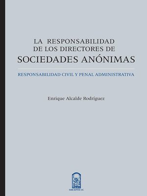 cover image of La responsabilidad de los directores de sociedades anónimas